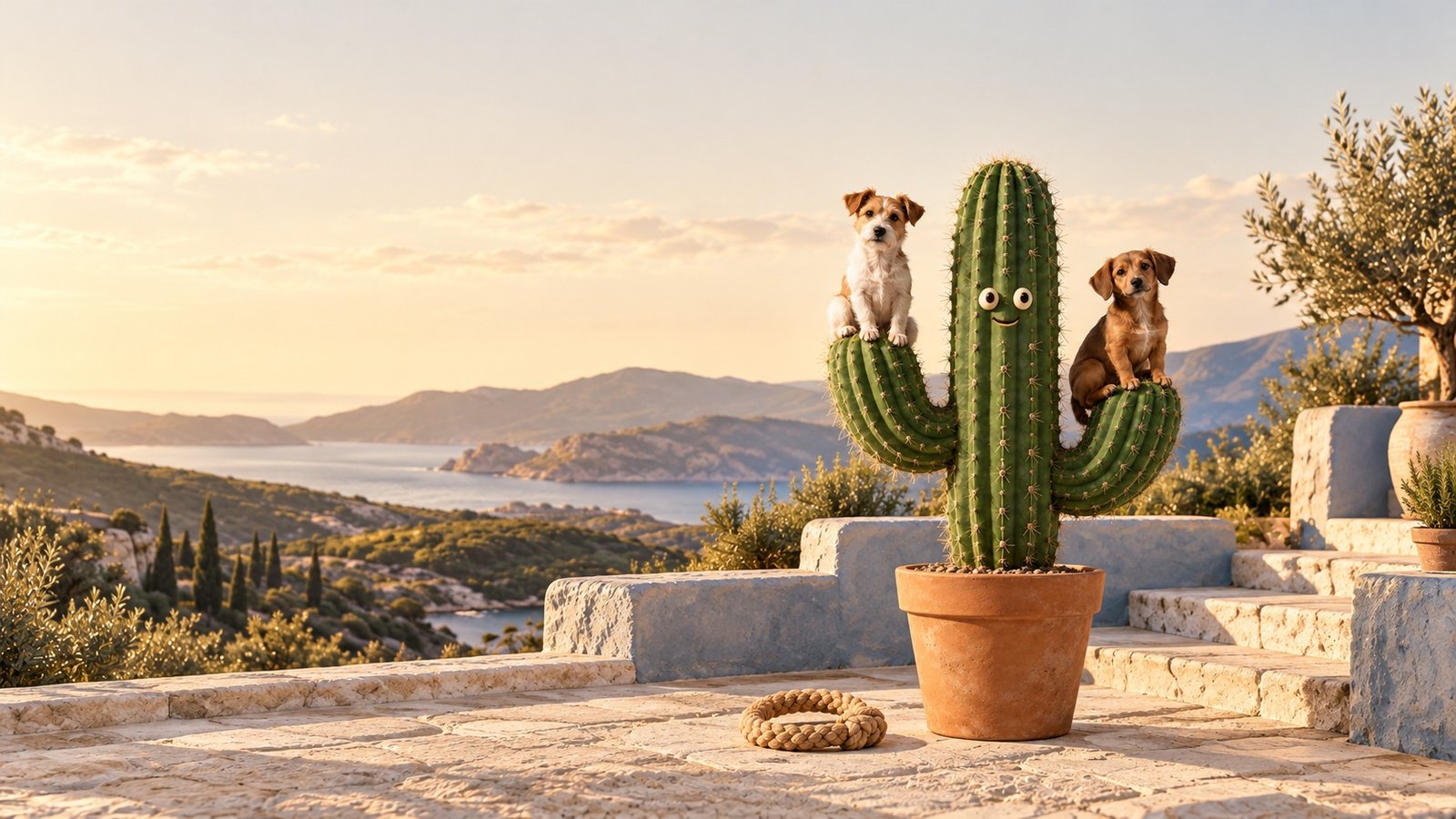 Happy the cactus in the For dog people world